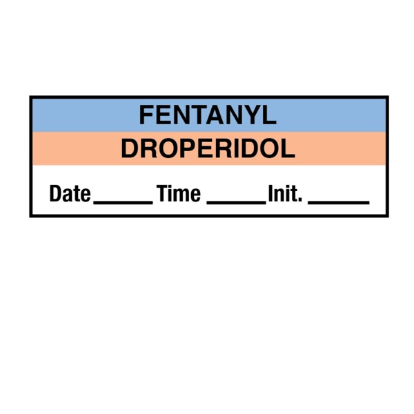 Tape, Fentanyl-Droperidol 1/2 x 500 Blue & Salmon w/Black, PK6